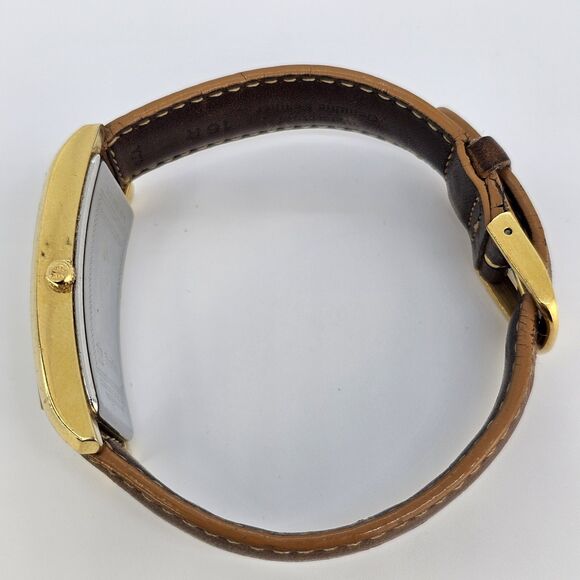 VTG Hamilton Women's Watch 22MM Gray Dial Brown Leather Bands New Battery - Picture 12 of 16